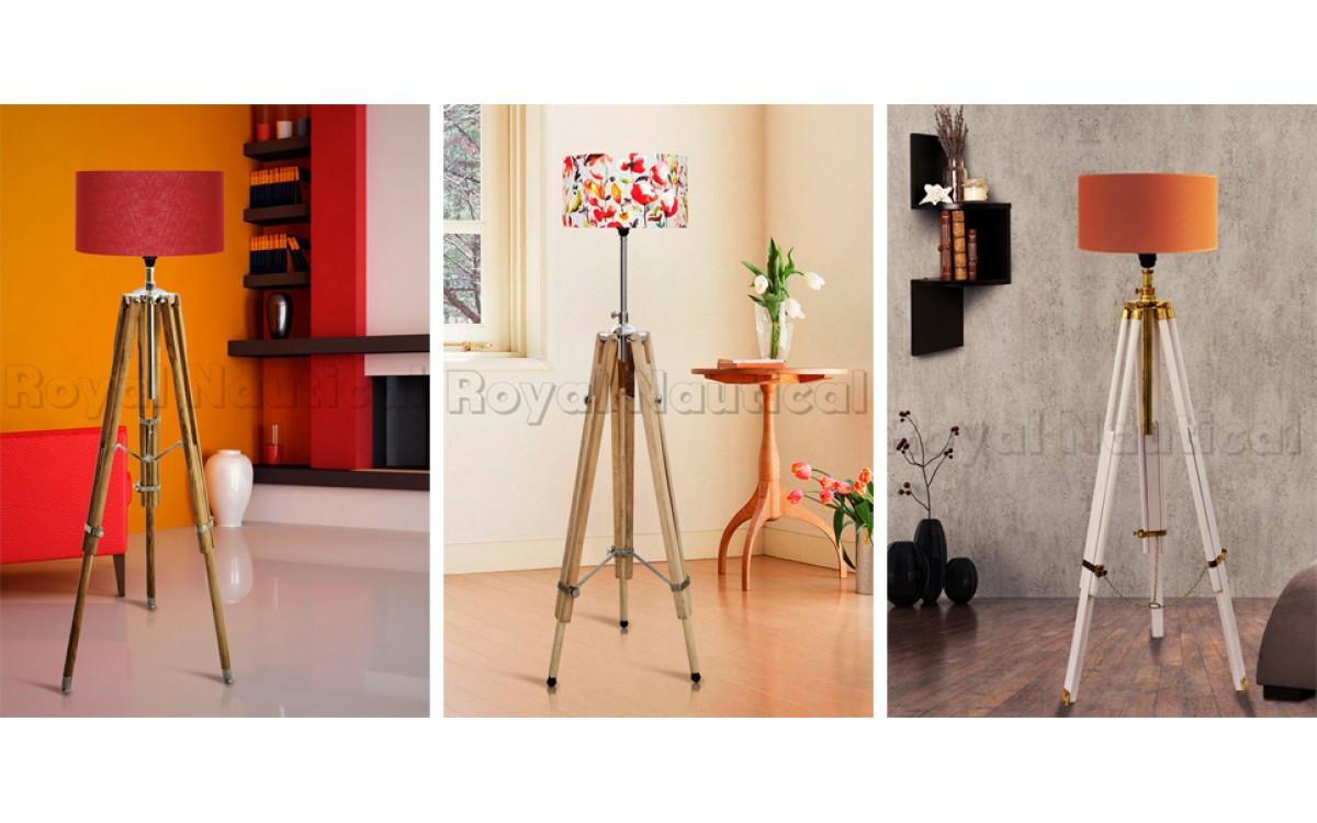 Create a modern ambience with tripod lamps