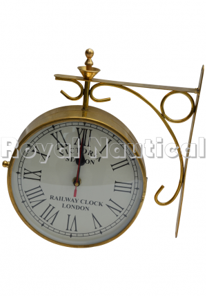 Brass Station Wall Clock