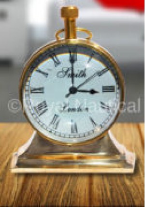 Designer Brass Desk Clock