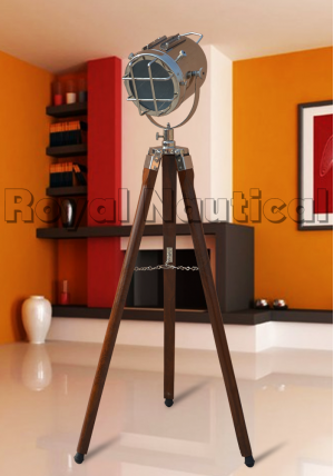 Nautical Brown & Chrome Lamp Designer Lamp