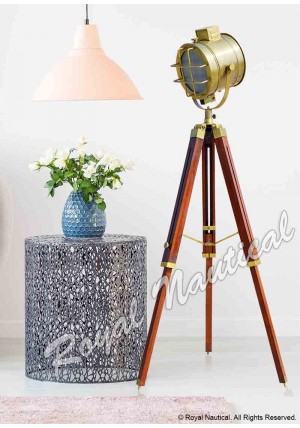 Nautical Antique Finish Spot Search Light With Adjustable Stand